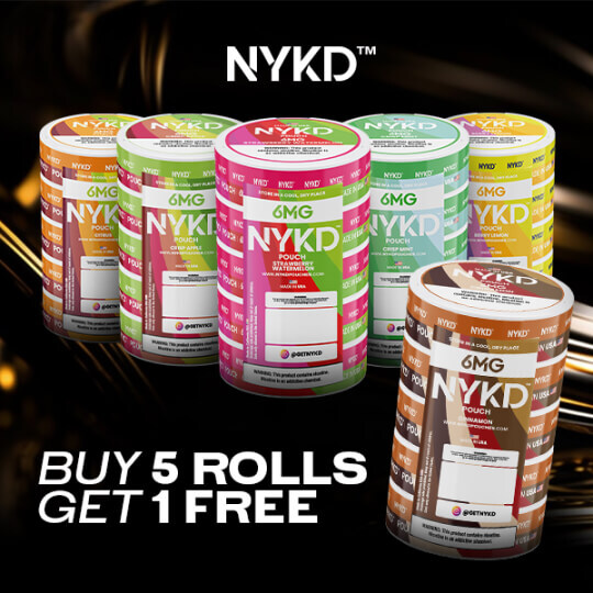 Buy 5 Get 1 - NYKD Nicotine Pouches - 5PK