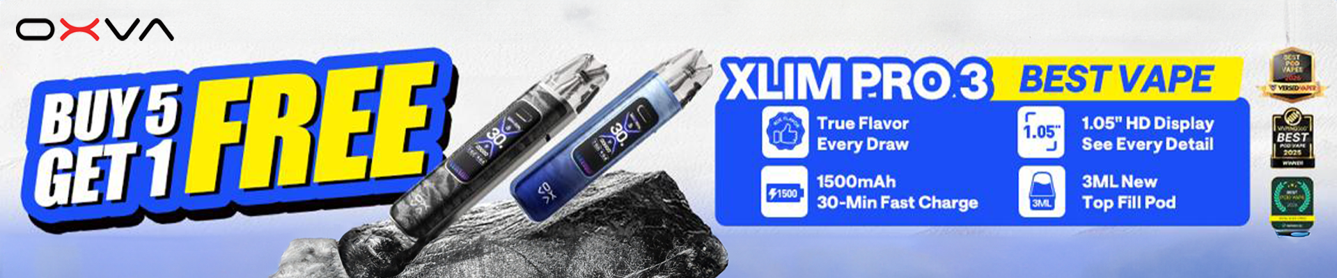 Buy 5 Get 1 Free - OXVA Xlim Pro 3 Kit

