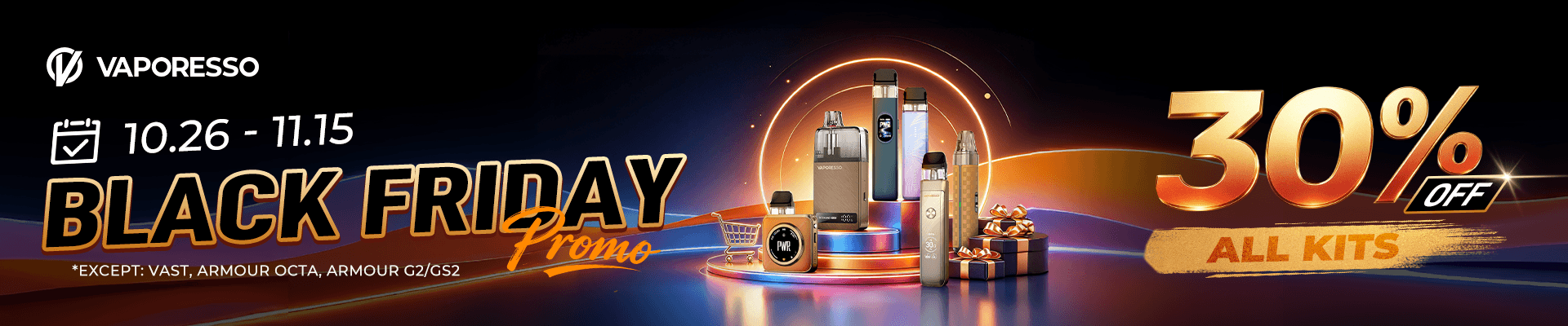 Vaporesso 30% off on Selected Kits