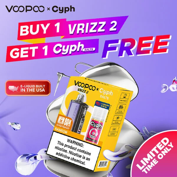 Buy 1 vrizz 2 get 1 cyph salt free