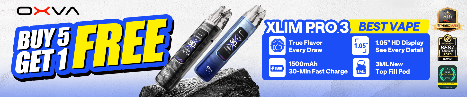 Buy 5 Get 1 Free - OXVA Xlim Pro 3 Kit
