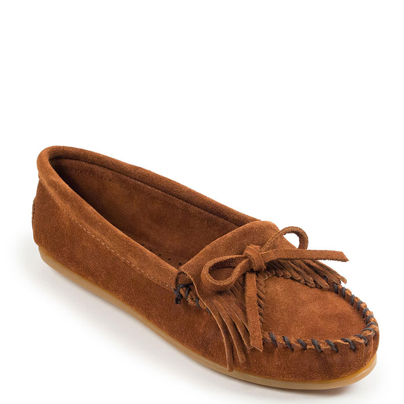 Minnetonka 402 KILTY HARDSOLE Brown Moccasins - Family Footwear Center