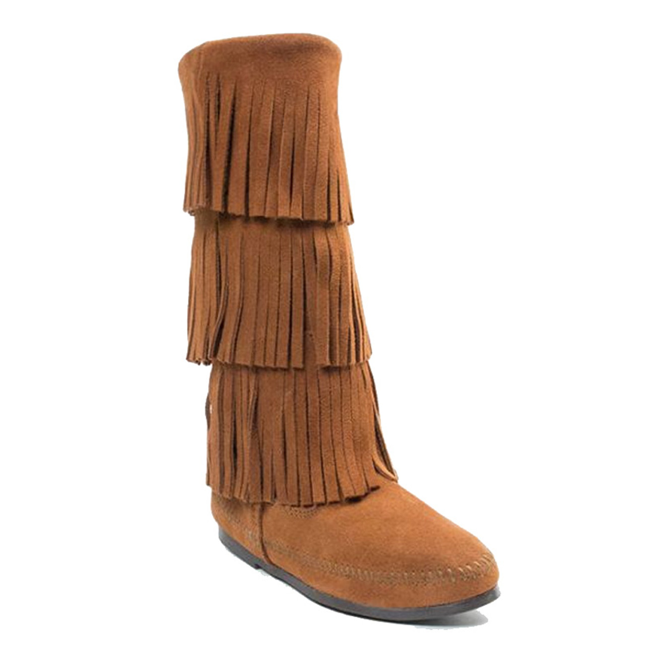 Minnetonka three discount layer fringe boot