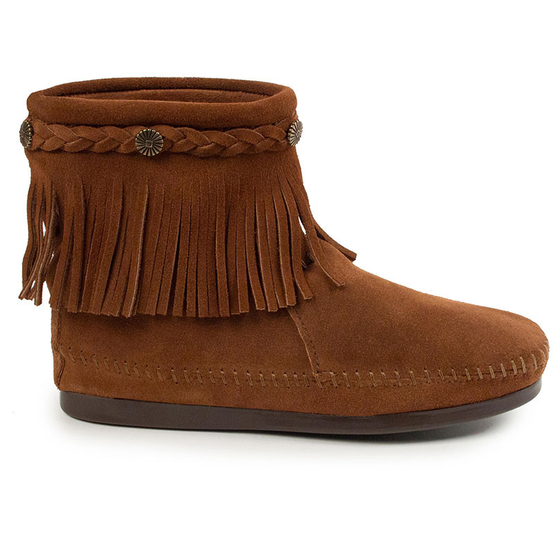 Minnetonka 292 HIGH TOP BACK-ZIP Brown Boots - Family Footwear Center
