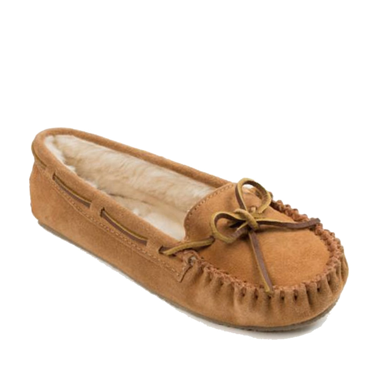 Van toepassing zijn Feodaal Mantsjoerije Minnetonka 4011 CALLY Tan Moccasin Slippers - Family Footwear Center
