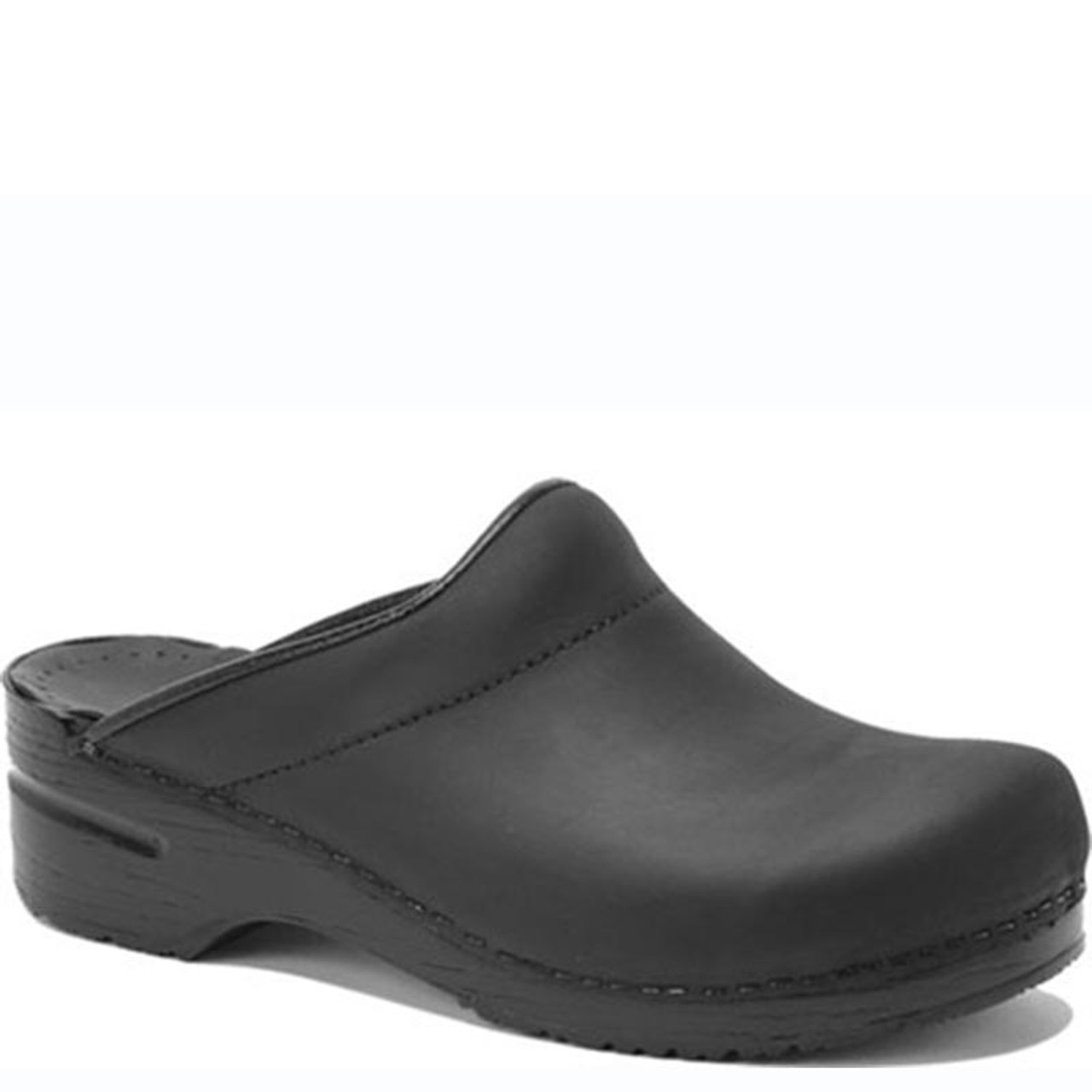 mens black clogs