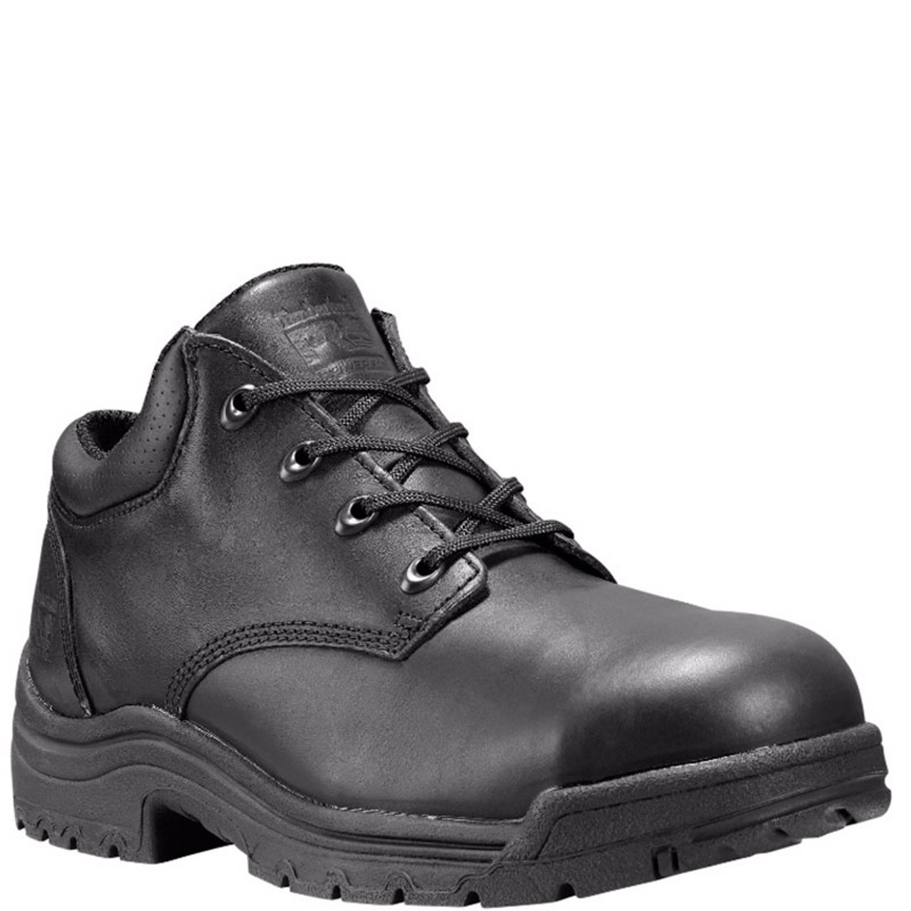 timberland black work shoes