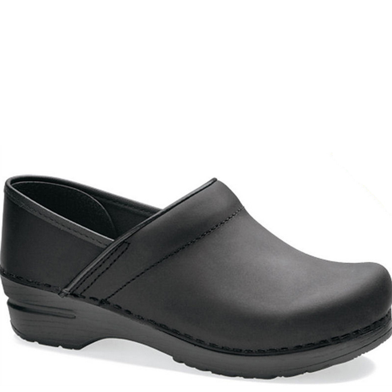 mens black leather clogs