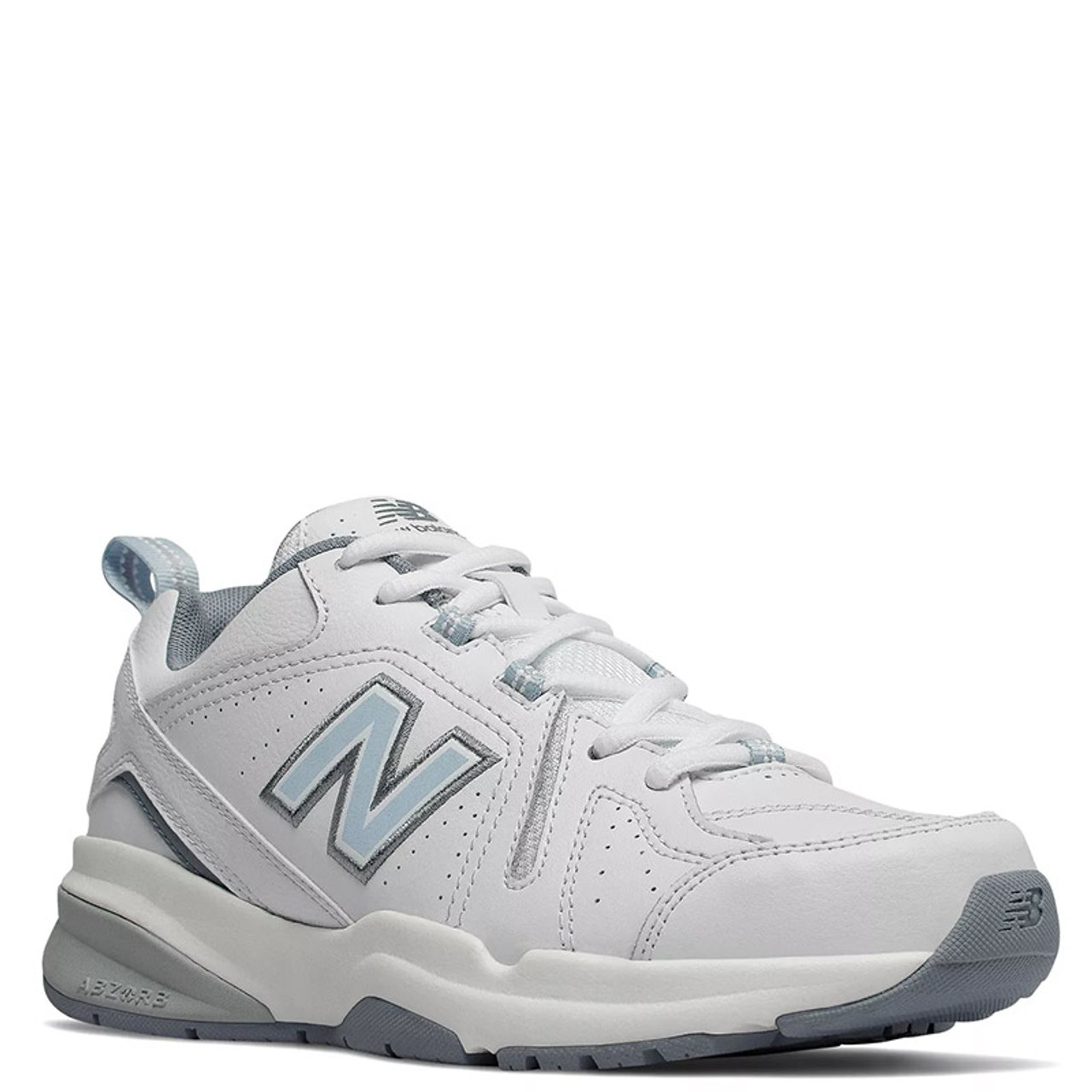 New Balance 608v5 Women's Classic White Leather Trainers with Light ...