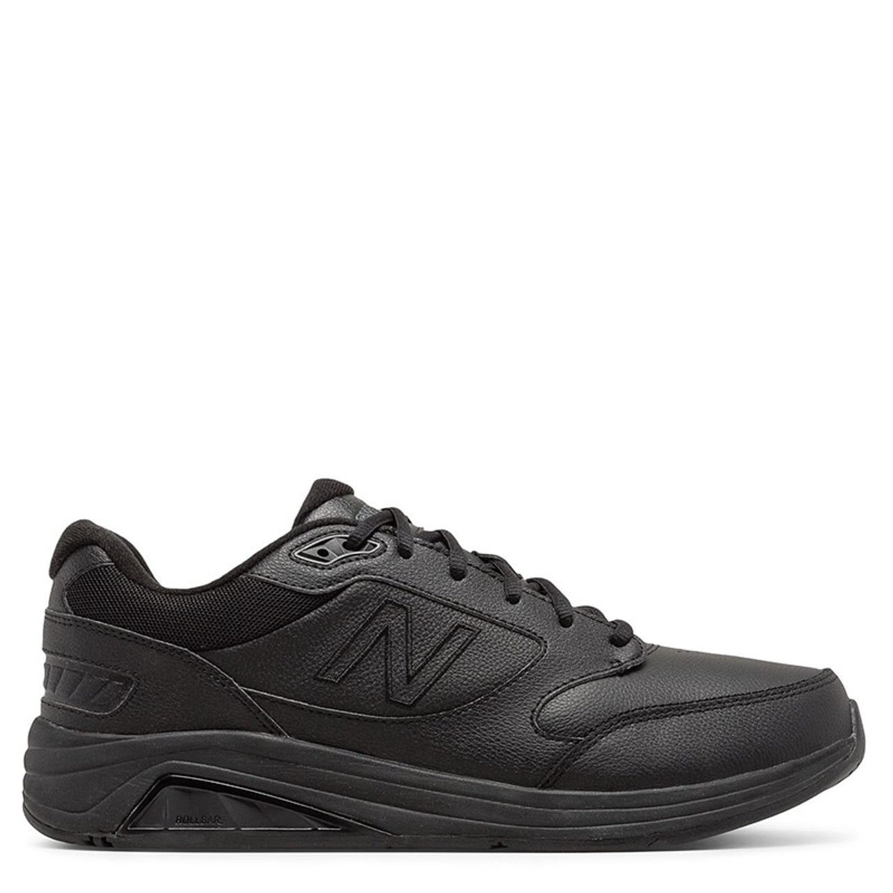 new balance black leather walking shoes