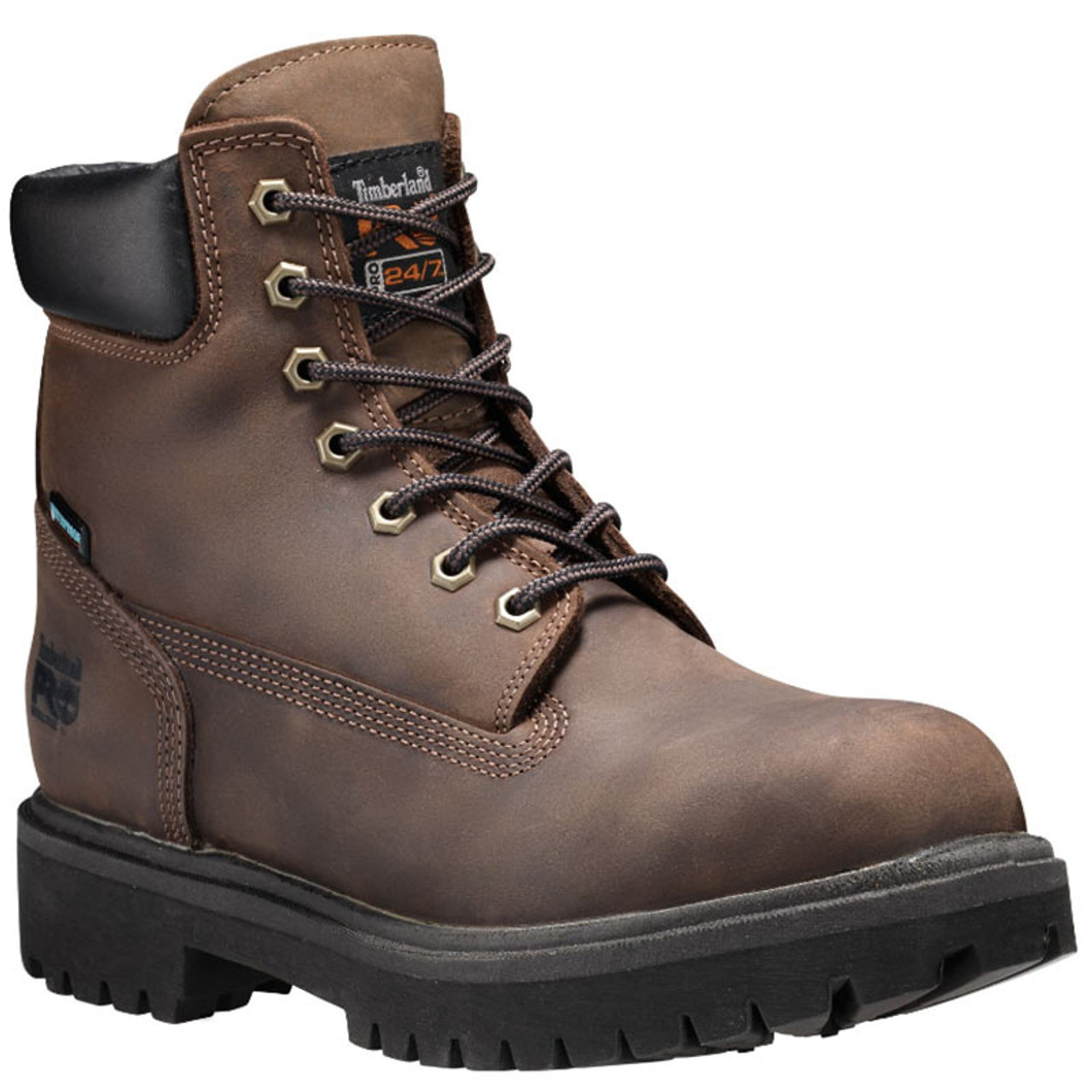 Timberland PRO 38021242 ATTACH 6" STEEL TOE Brown Work Boots - Footwear