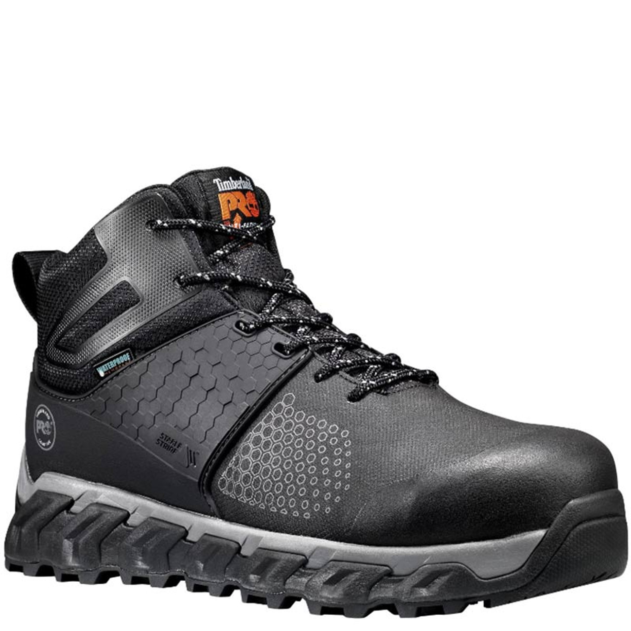 composite toe black work boots