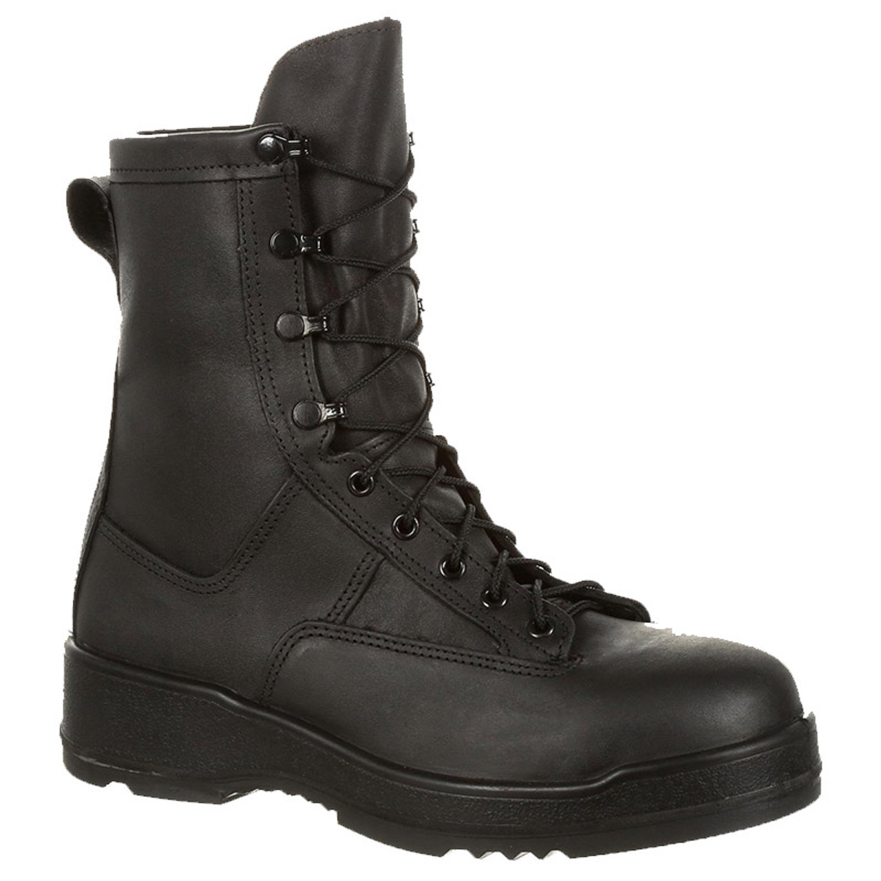 black steel toe boots military