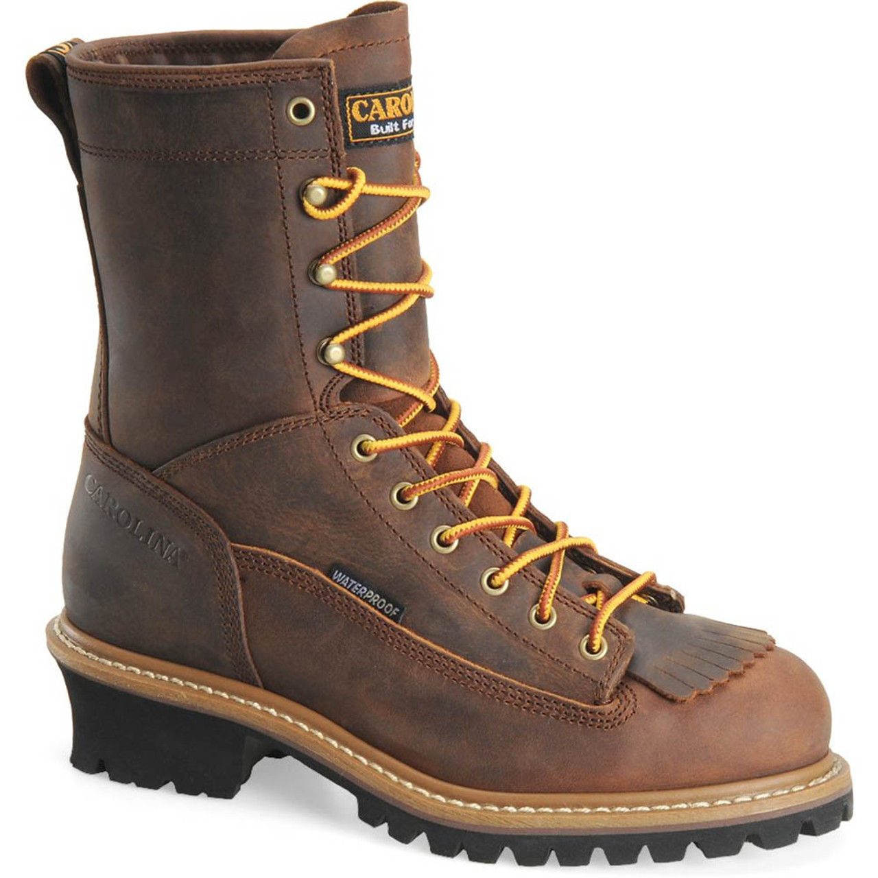 lace to toe logger boots