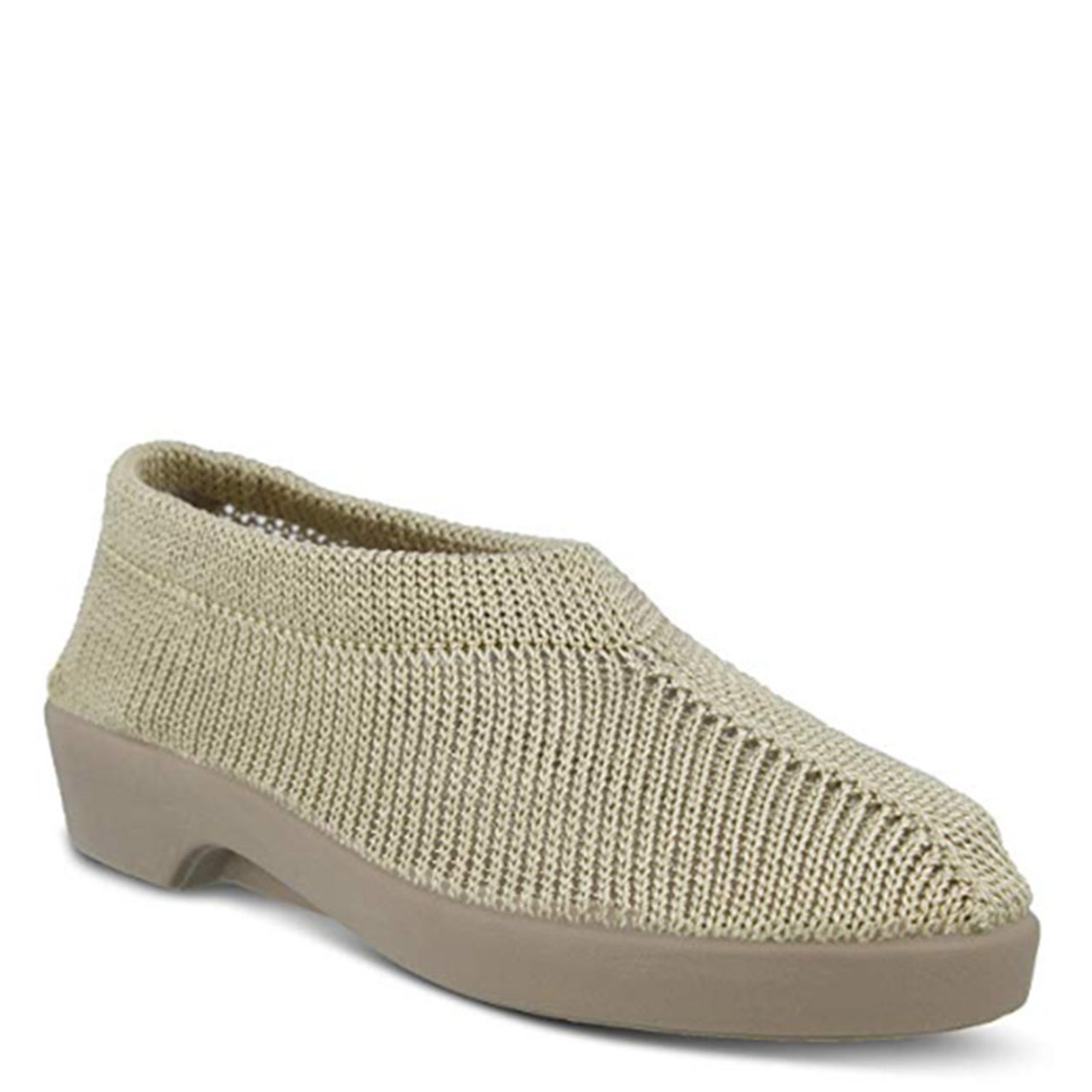 Plumex SOFT KNIT HOUSE SHOES Beige - Family Footwear Center