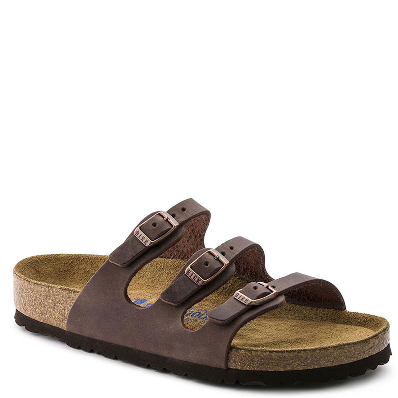 53901 FLORIDA HABANA SOFT FOOTBED Oiled Leather Sandals - Family Footwear Center