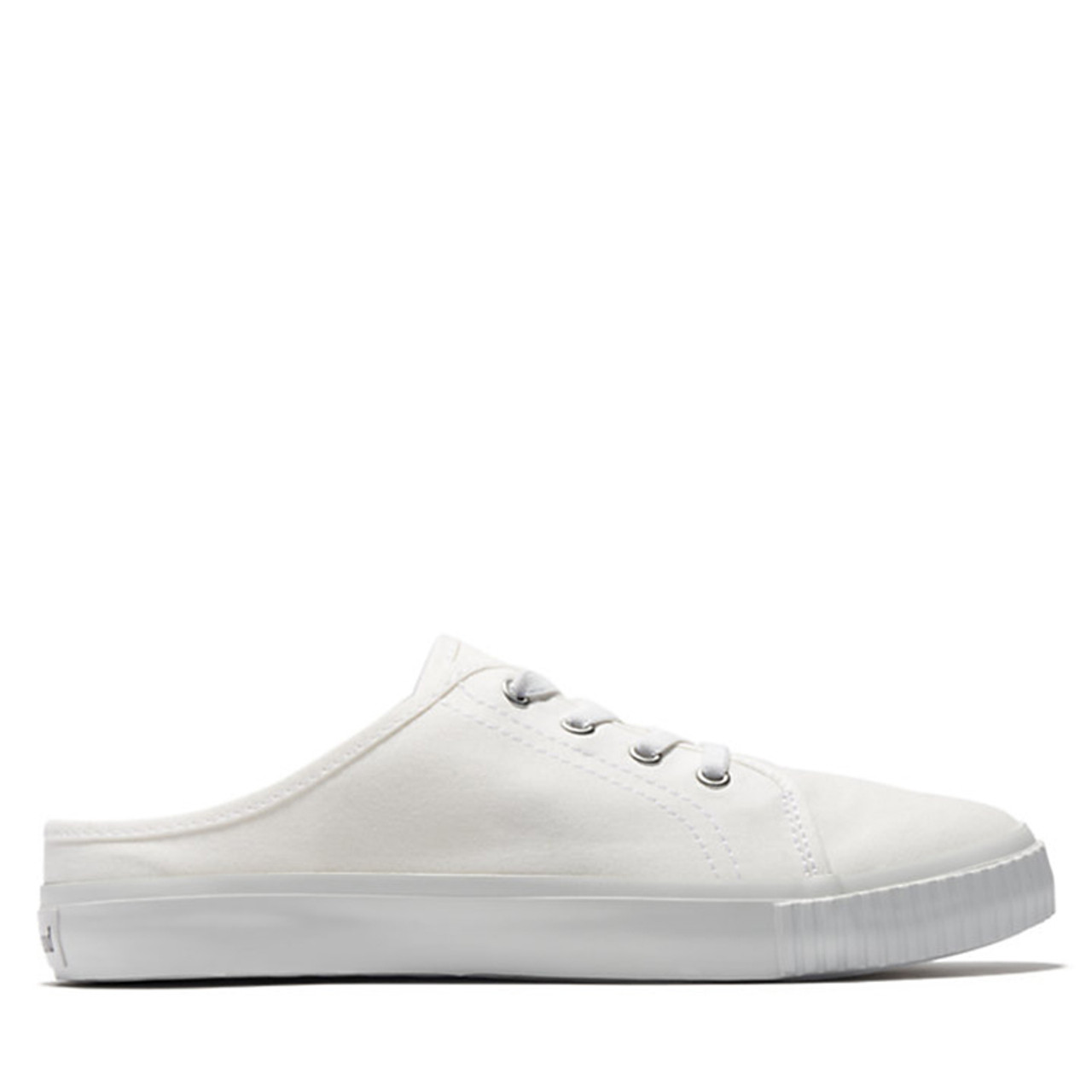 white leather mule sneakers