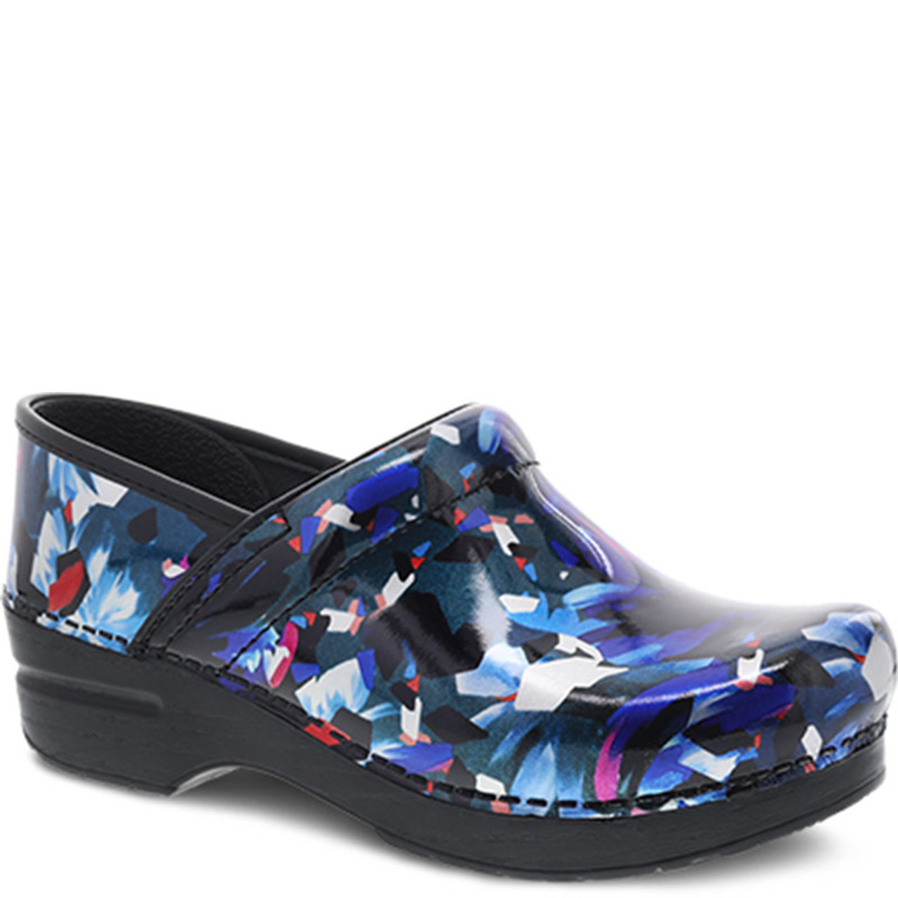 dansko floral clogs