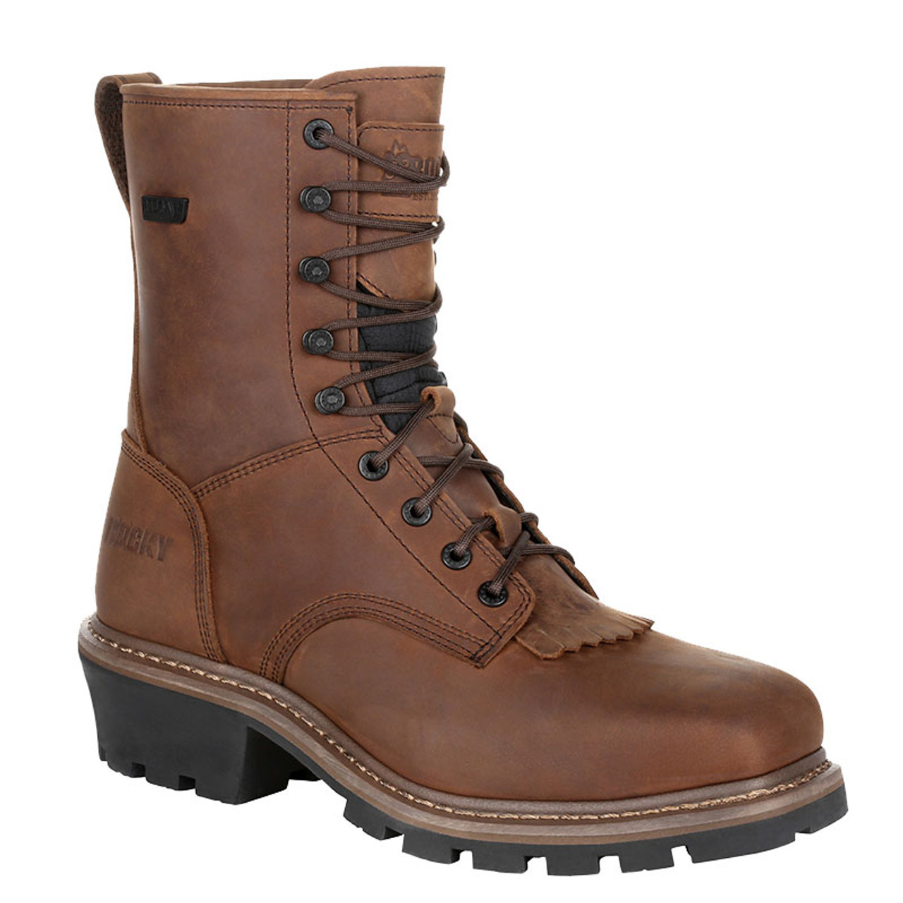 insulated waterproof steel toe logger boots