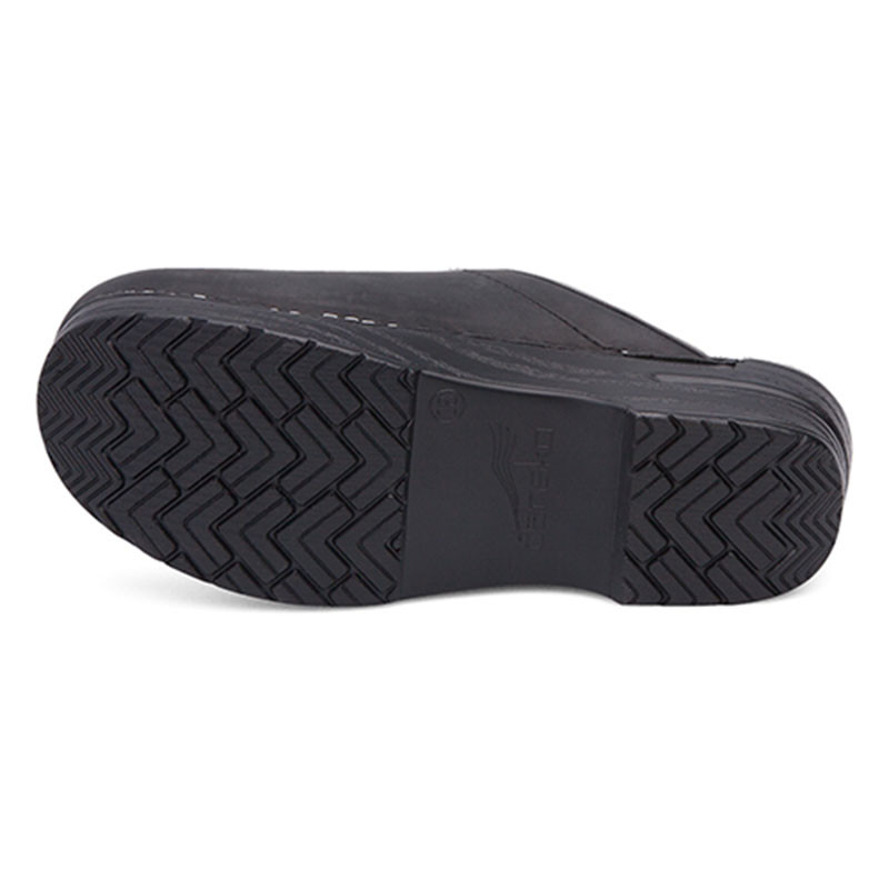 Dansko SONJA BLACK OILED Backless Clogs - Family Footwear Center