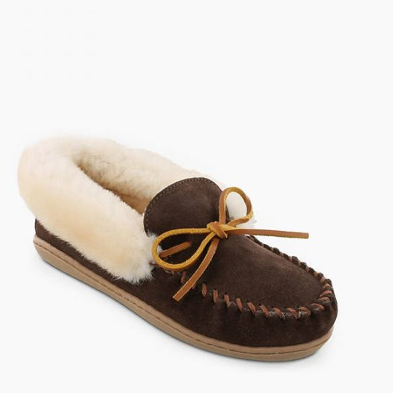 Minnetonka 3379 ALPINE SHEEPSKIN Chocolate Moc Slippers