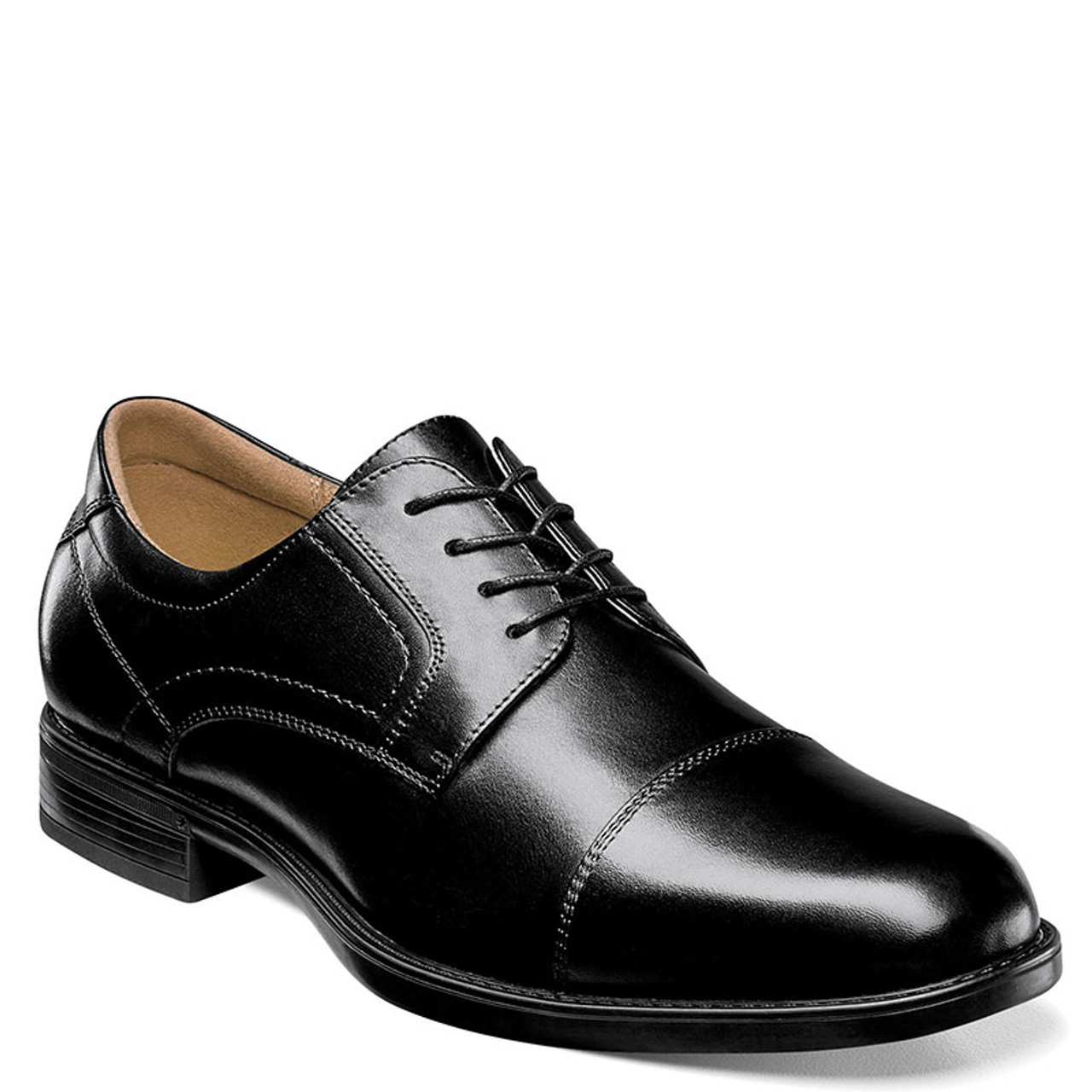 Florsheim 12138-001 MIDTOWN CAP TOE Black Oxfords