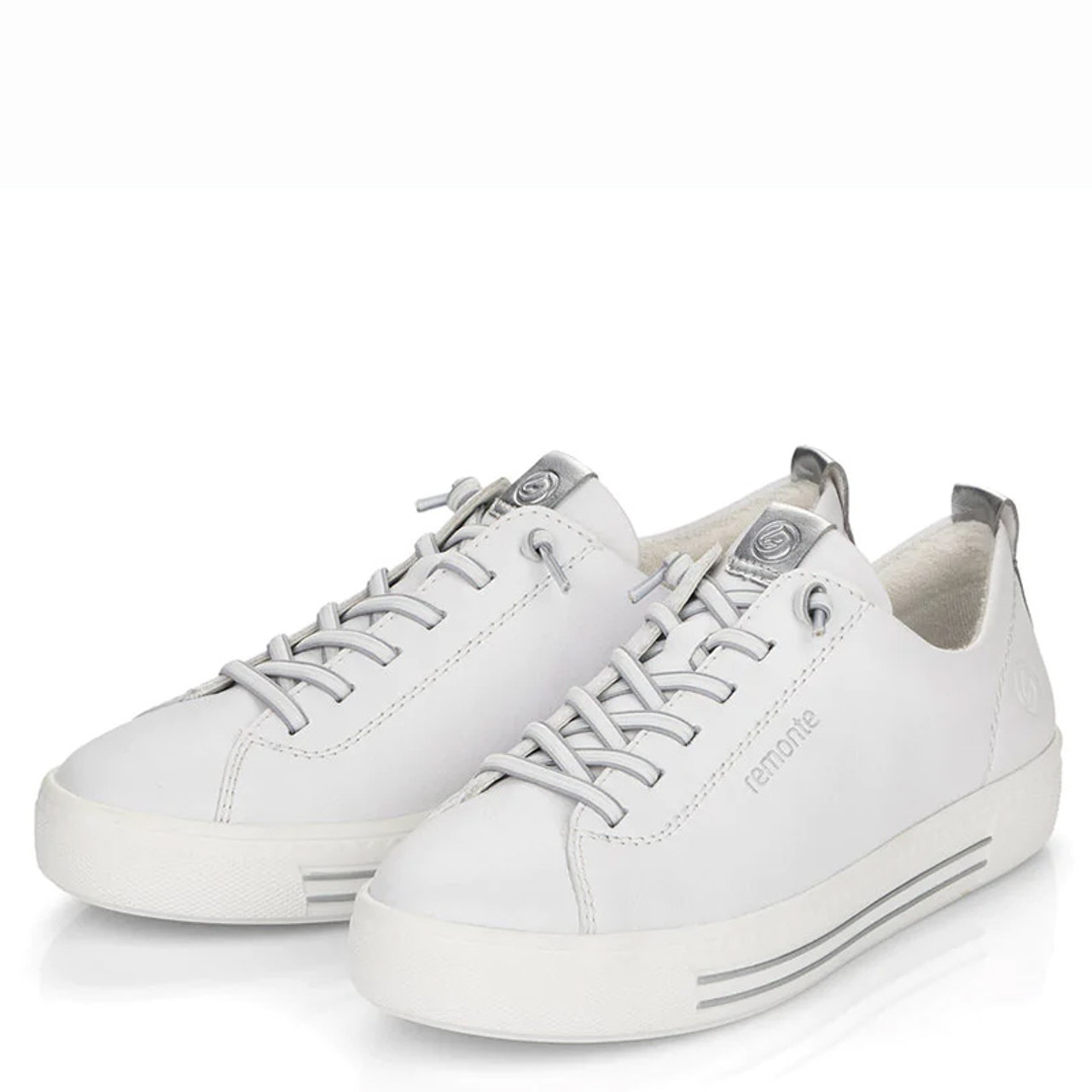 Remonte by Rieker D0913 ALINA White Leather Sneakers Family Footwear Center