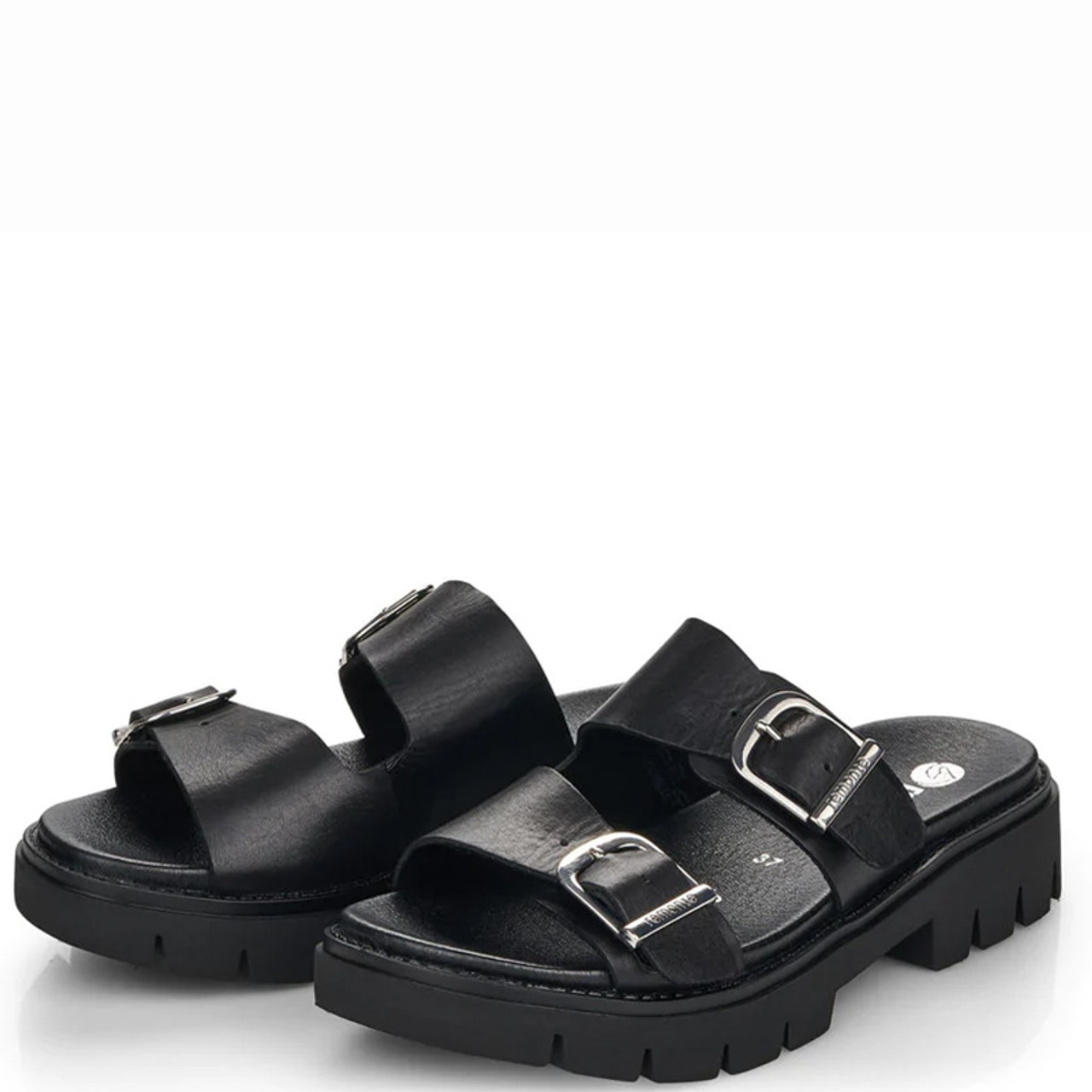 black rieker sandals