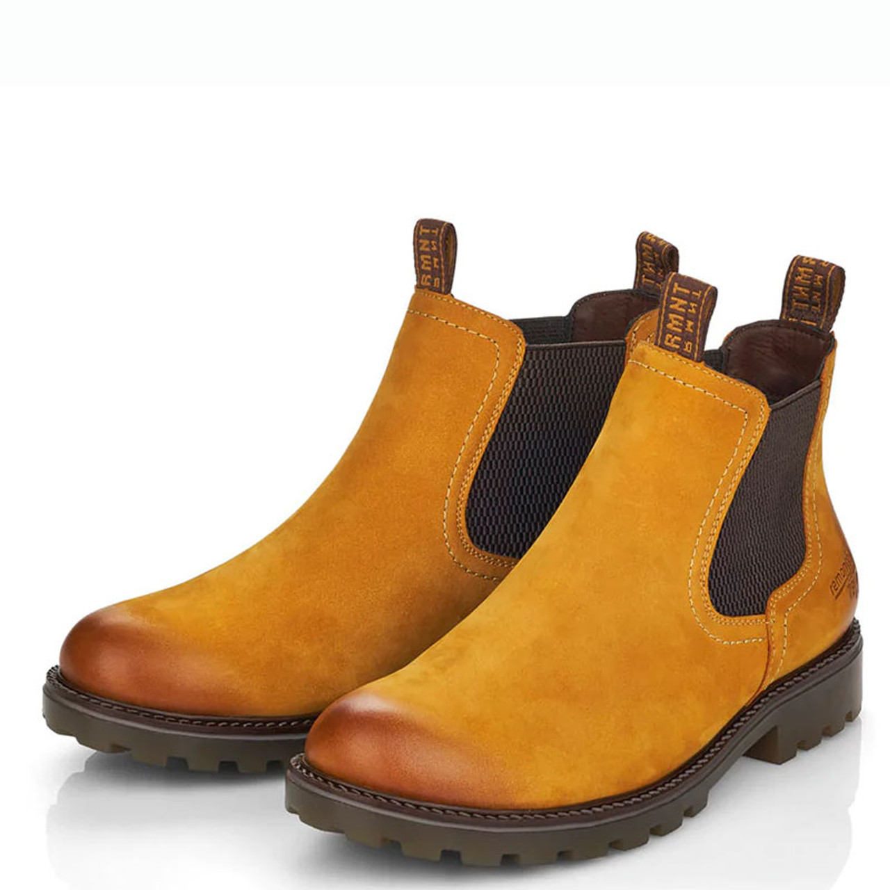 Remonte by Rieker D8472-68 SAMIRA Yellow Block Heel Chelsea Boots