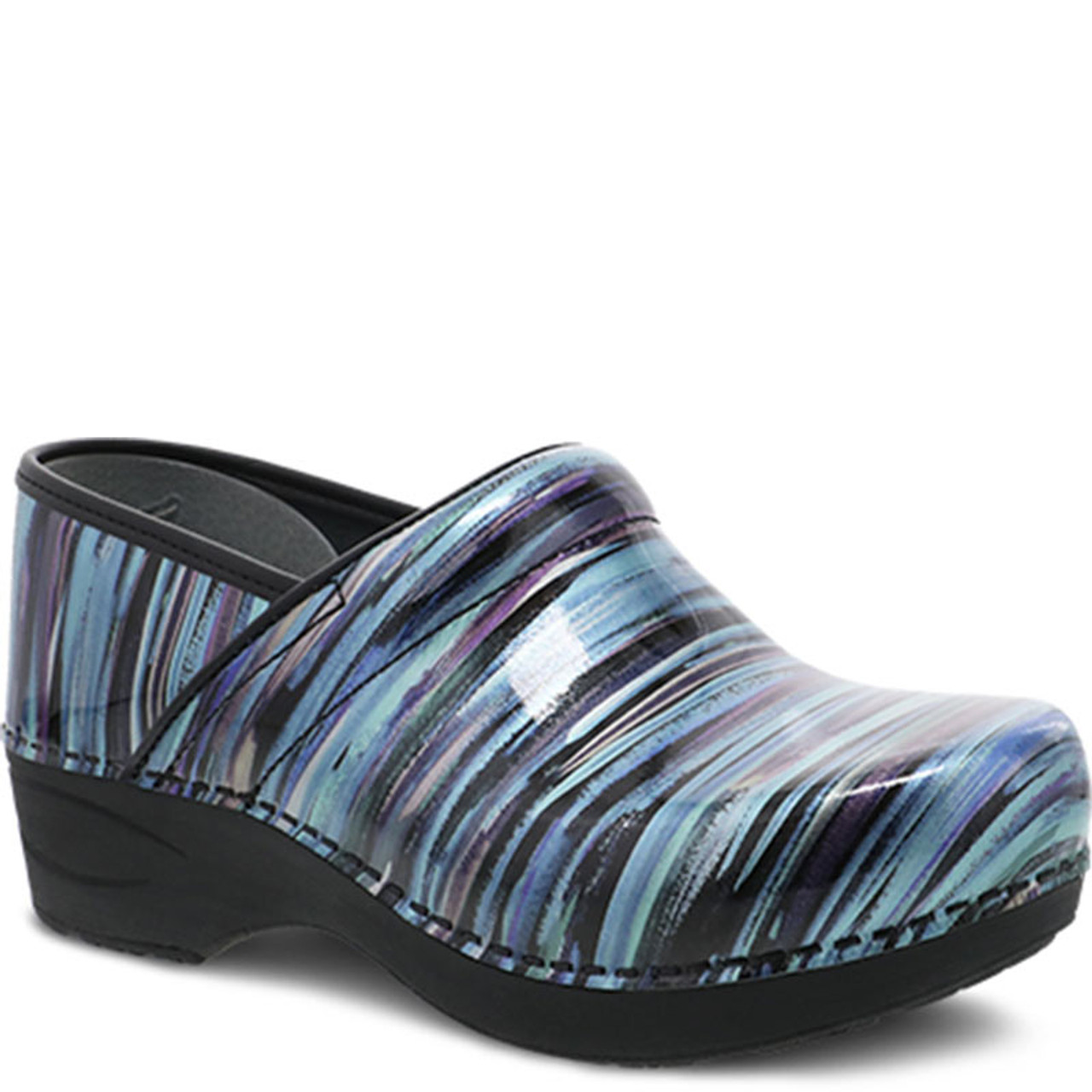 striped dansko clogs