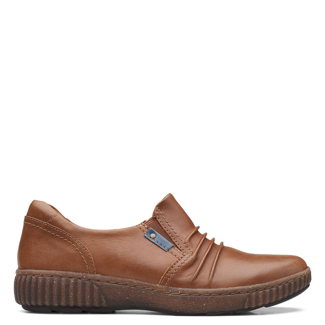 Clarks MAGNOLIA FAYE Dark Tan Leather Shoes