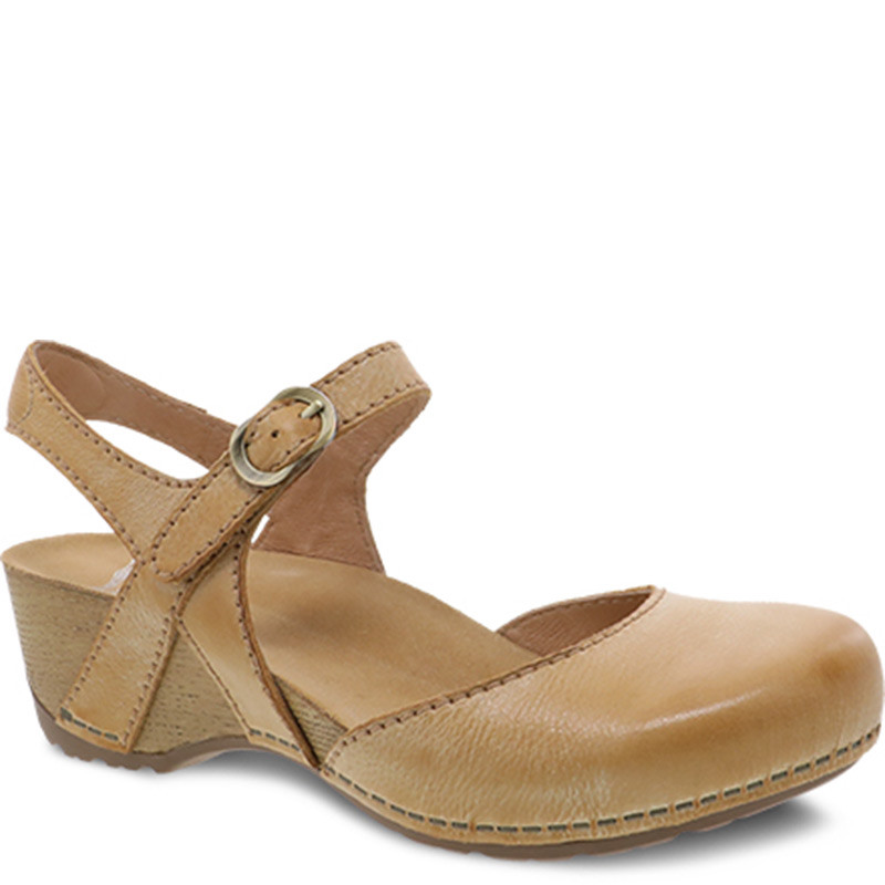 Dansko TIFFANI Tan Milled Burnished Mary Janes - Family Footwear