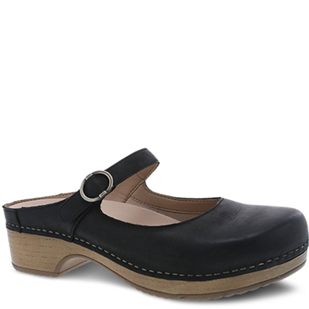 Dansko BRIA Black Burnished Nubuck Mary Janes - Family Footwear Center