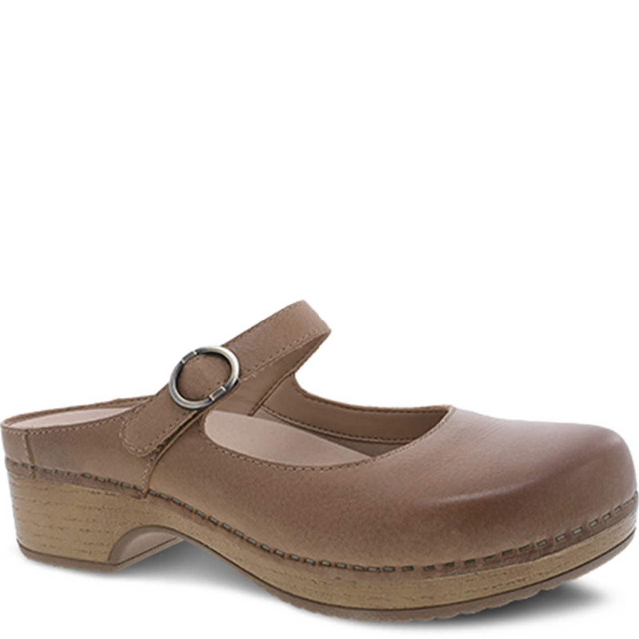 Dansko BRIA Tan Burnished Nubuck Mary Janes