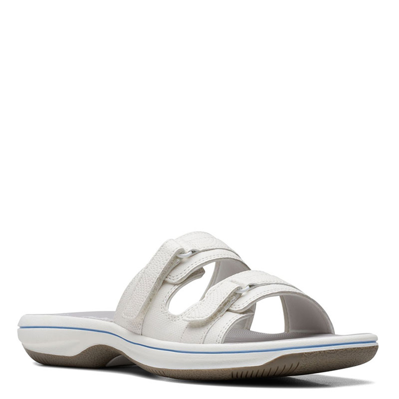 Clarks Mens Giselle Beach Wedge Sandal 7 White Leather - Walmart.com