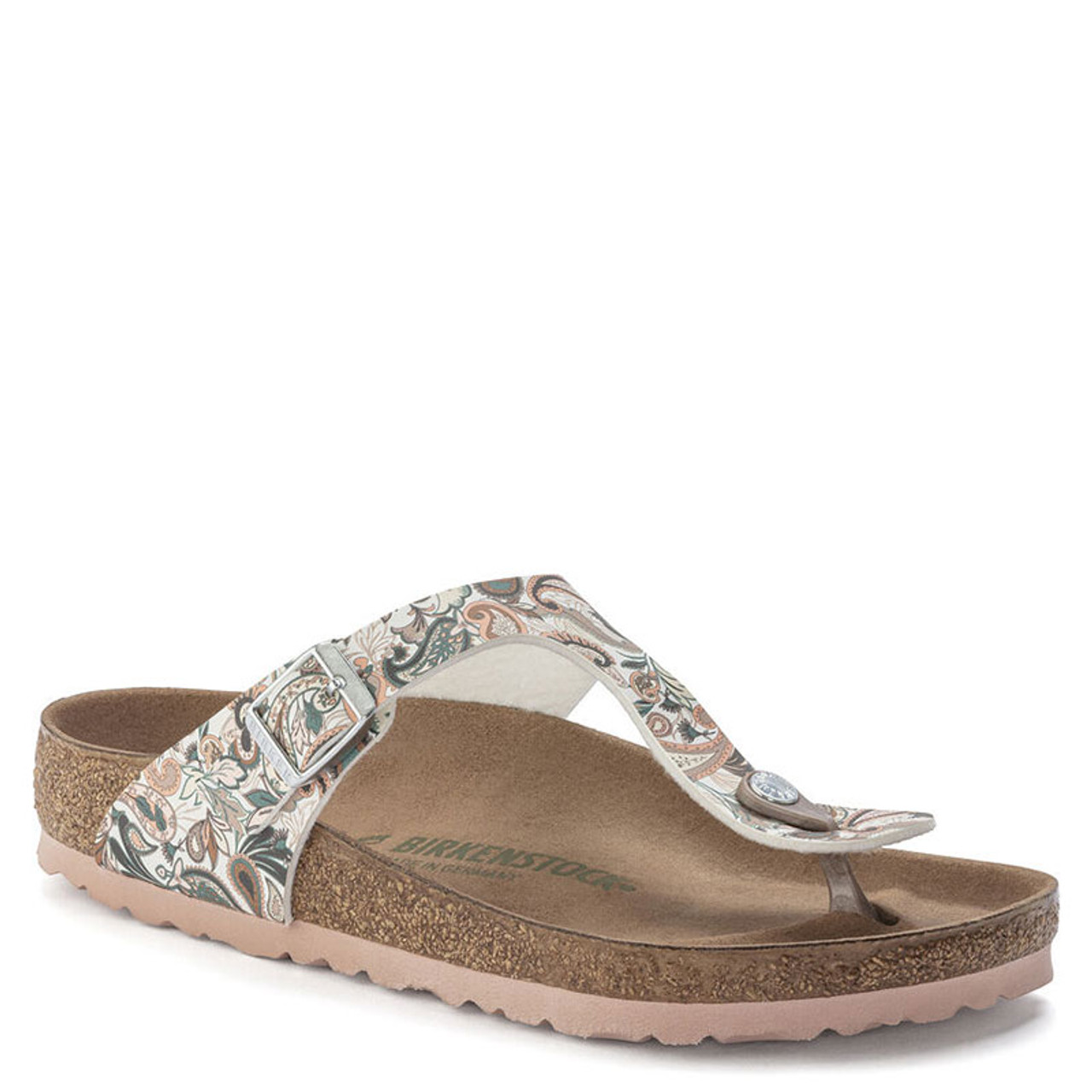 Birkenstock 1023184 GIZEH Birko Flor Sandals Paisley Light Rose