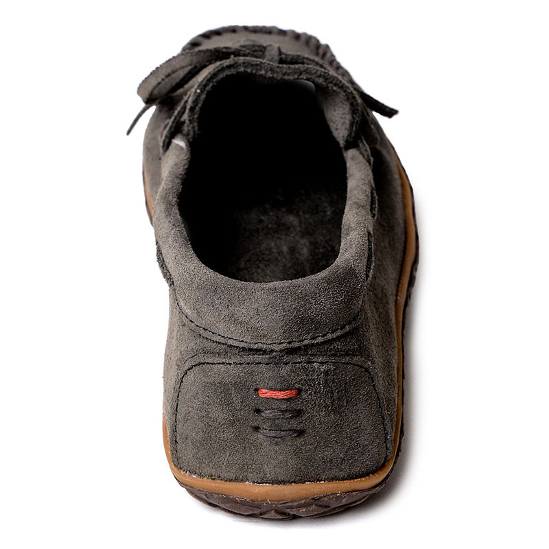 Minnetonka 791A Men's TIE TREAD Moccasins Grey Ruff - Family