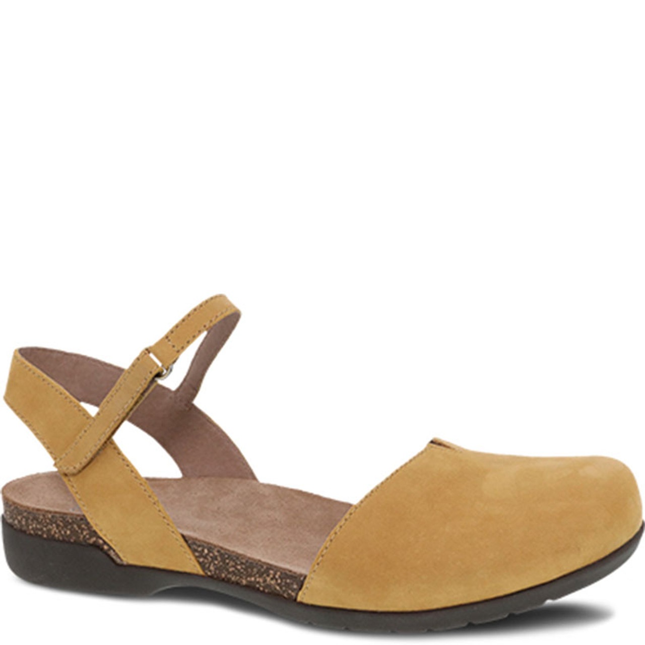 Dansko ROWAN Mustard Nubuck Sandals Family Footwear Center