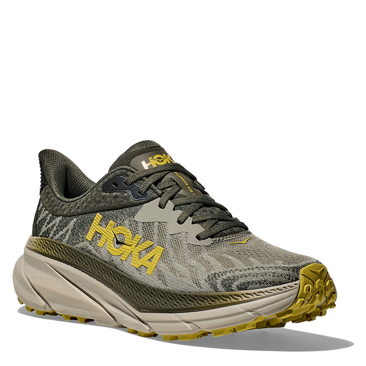 Hoka 1134497 Men's CHALLENGER 7 Trail Running Shoes Olive Haze Forest Cover