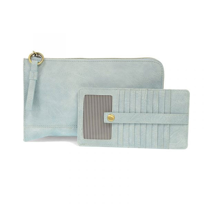 Joy Susan KARINA CONVERTIBLE Wristlet & Wallet Light Blue - Family