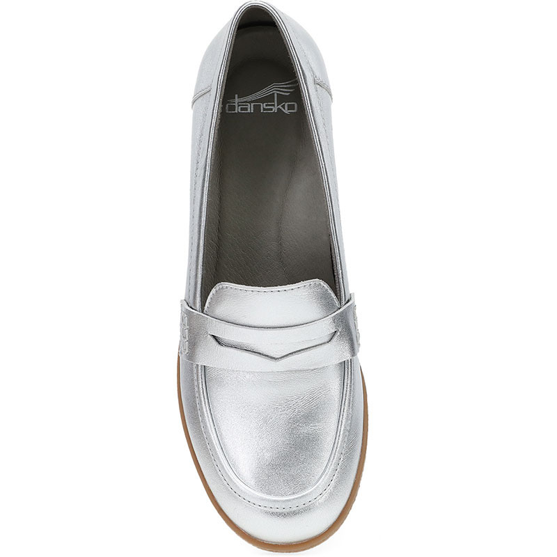 Dansko DANICA Silver Metallic Loafers - Family Footwear Center display picture 3