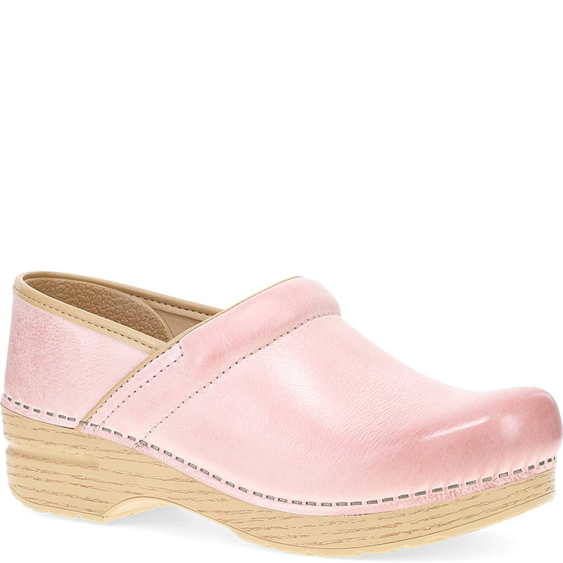Dansko PINK MILLED Burnished Leather Professional Clogs Family