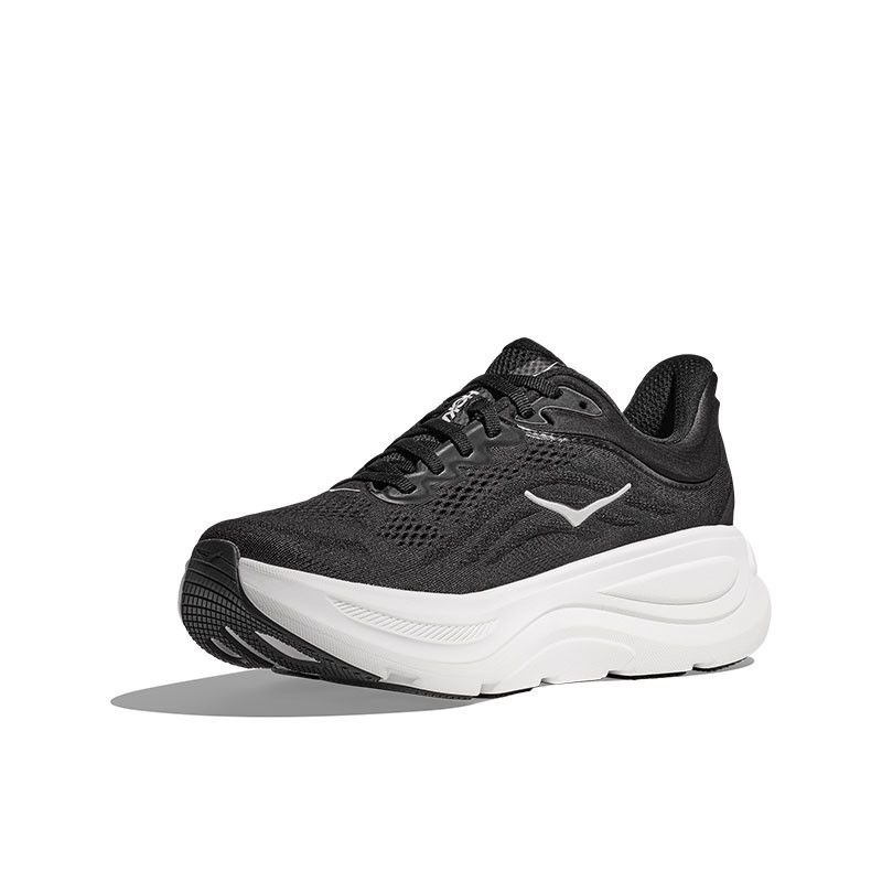Hoka 1162011 Men's BONDI 9 Road Running Shoes Black White - Family
