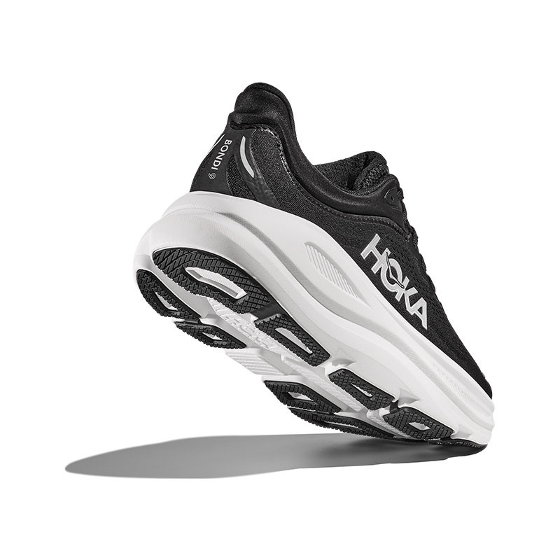 Hoka 1162011 Men's BONDI 9 Road Running Shoes Black White - Family