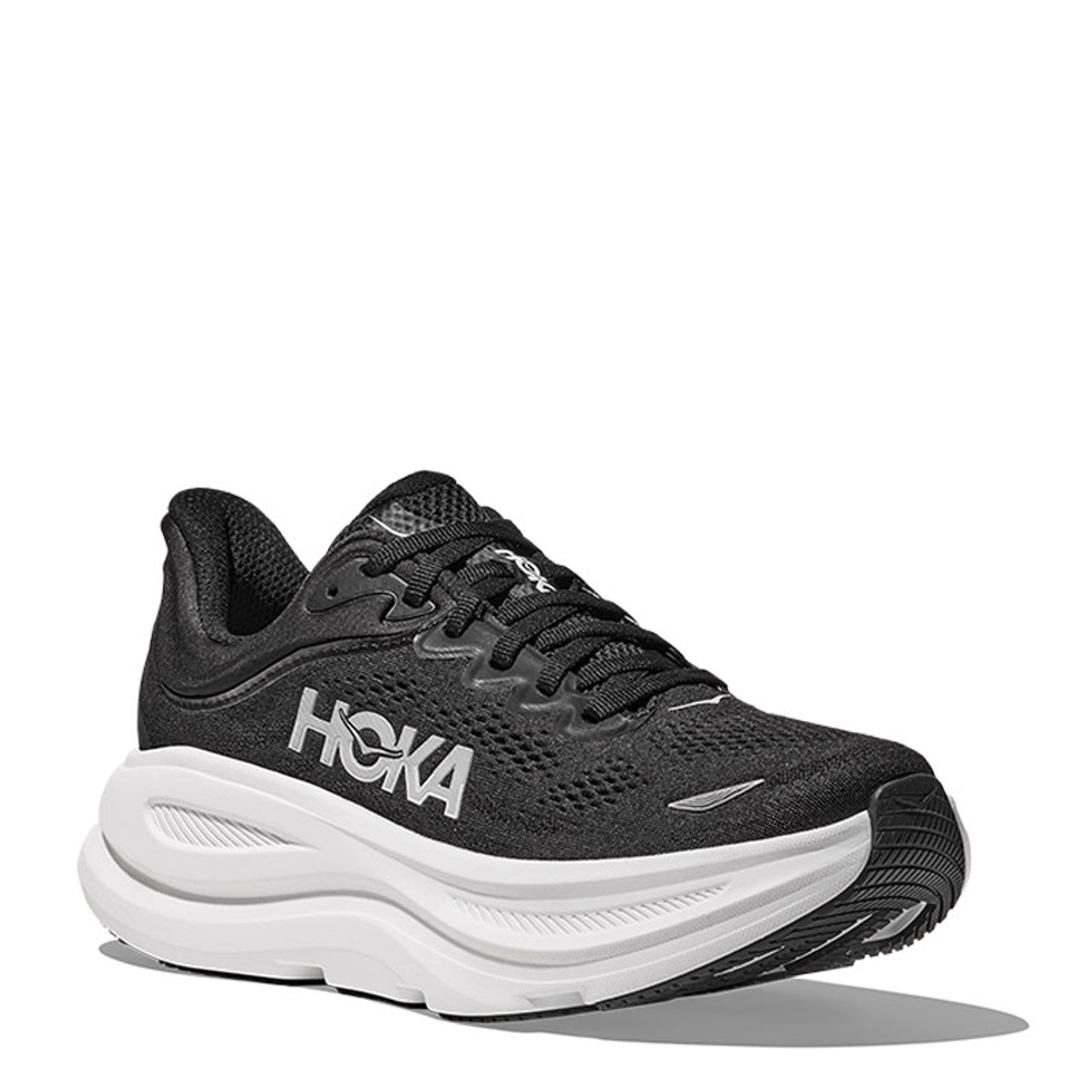 Hoka 1162011 Men's BONDI 9 Road Running Shoes Black White