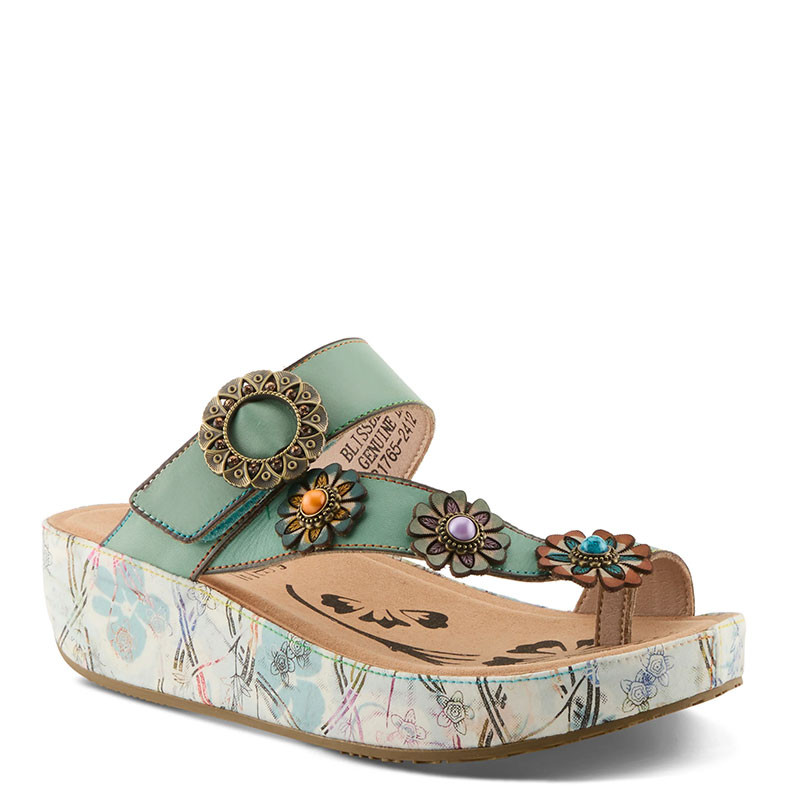 Spring Step Shoes L'ARTISTE BLISSBLOOM Sandals Mint Green Family