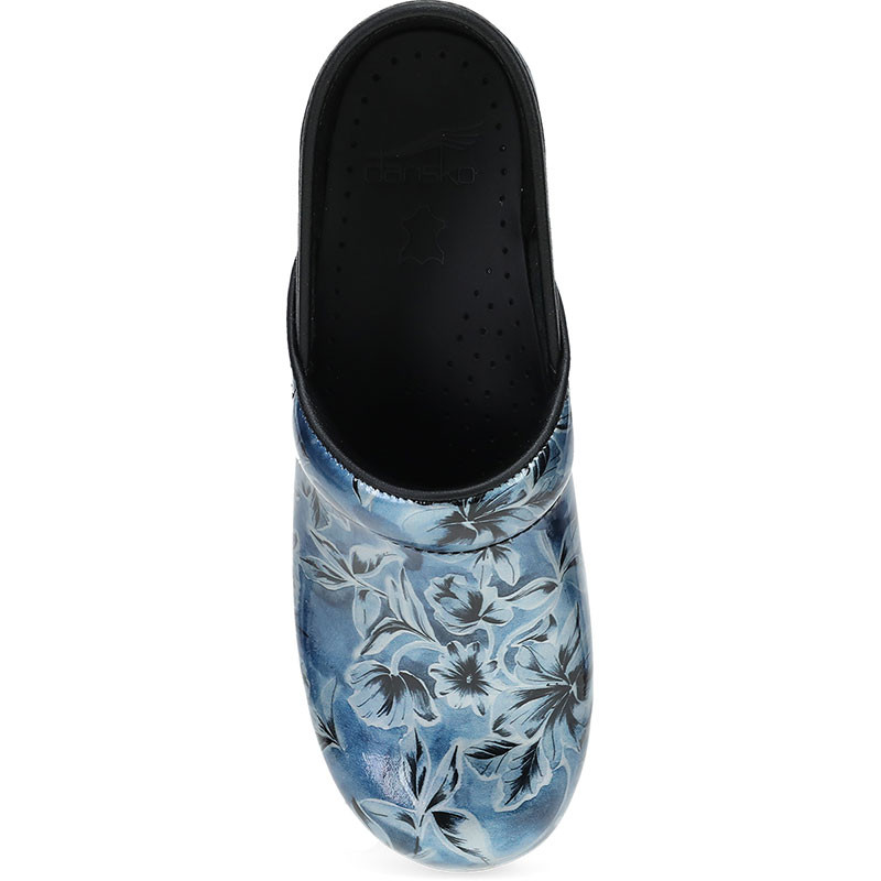 Dansko BLUE VINE PATENT Professional Clogs - Family Footwear Center