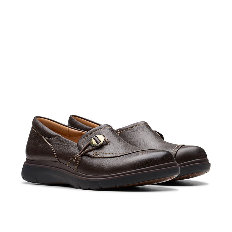 Clarks 26179948 CERTINA EASE Dark Brown Leather Shoes - Family