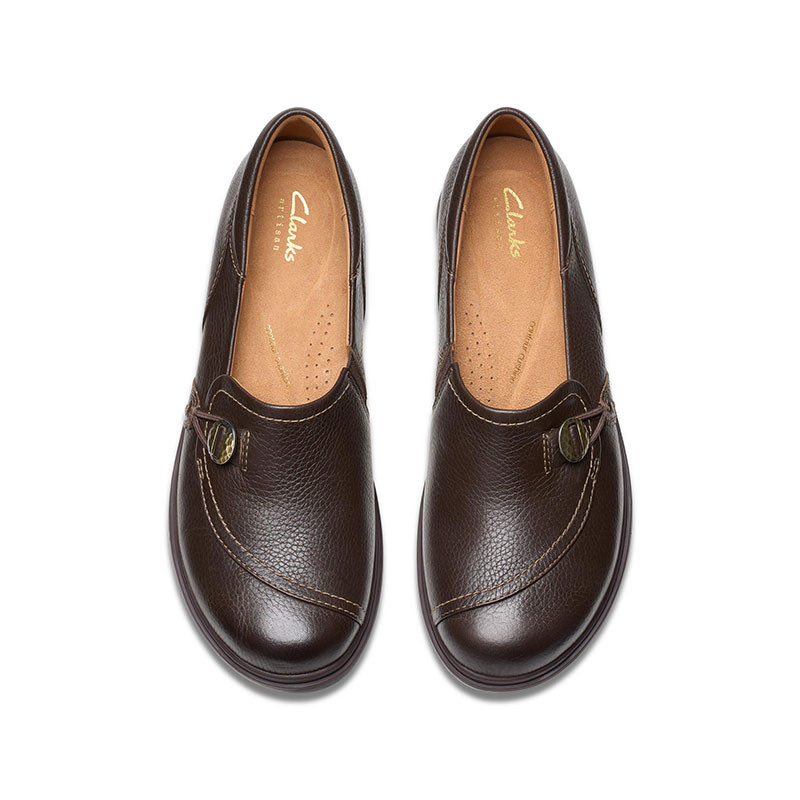 Clarks 26179948 CERTINA EASE Dark Brown Leather Shoes - Family
