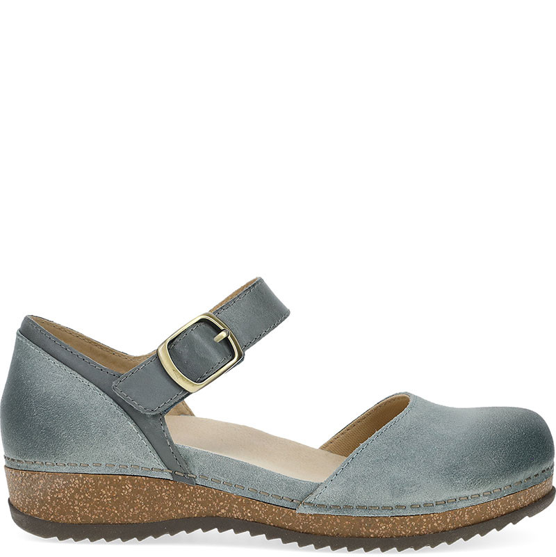 Dansko MAE Denim Burnished Suede Mary Janes - Family Footwear Center